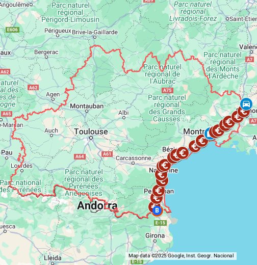 Autoroute A9 Trajets et péages Google My Maps
