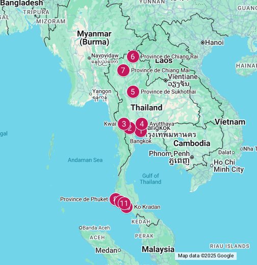 Thaïlande Google My Maps